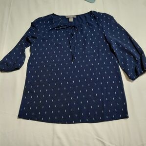 Chic Navy Blue Women's Blouse